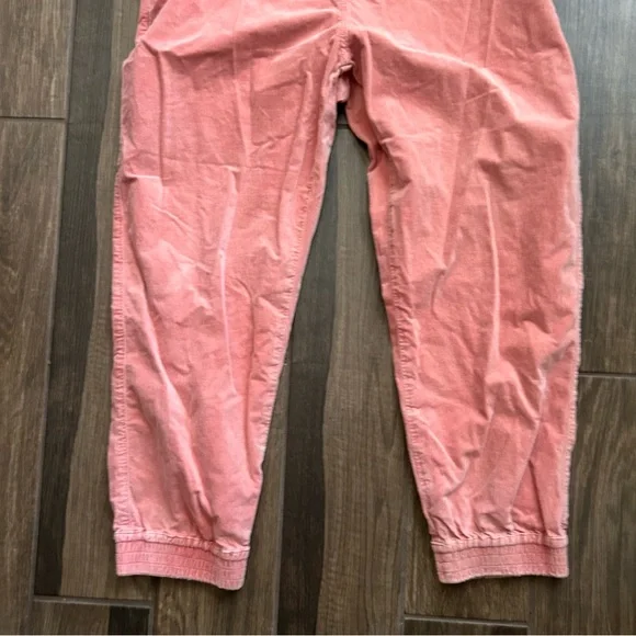 Anthropologie Kalea Trouser Corduroy Joggers in Rose Pink Sz L